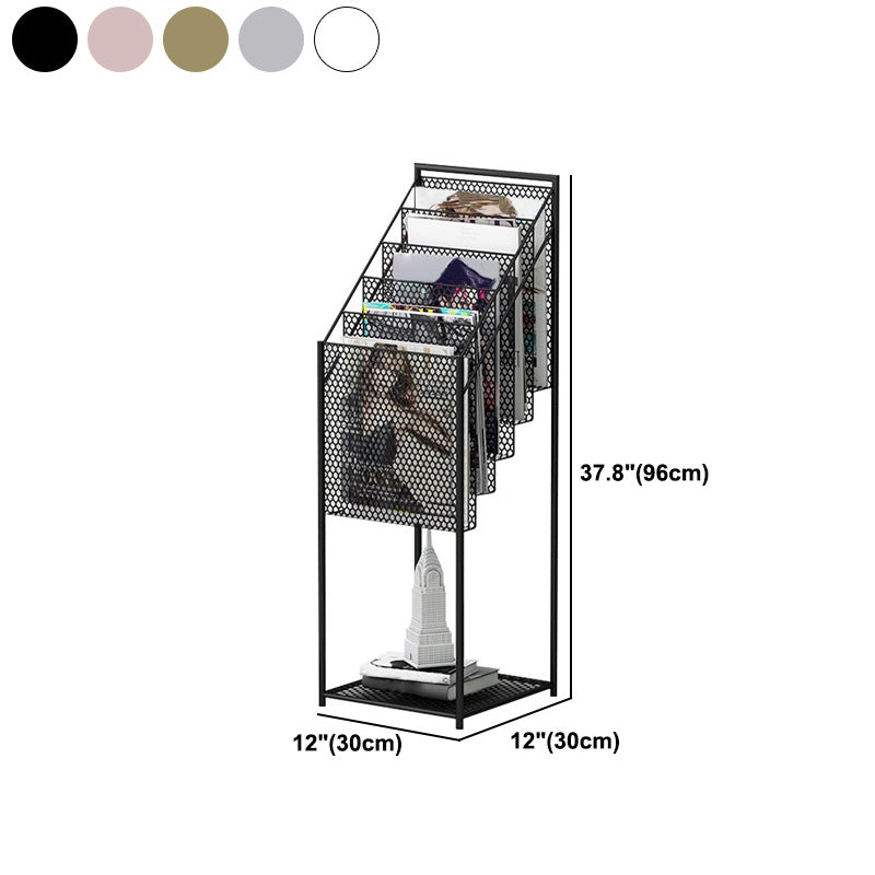 Industrial Iron Ladder Bookshelf Closed Back Vertical Bookshelf,11.8"L x 11.8"W x 37.8"H Clearhalo 'Bookcases' 'furn' 'furn_bookcases' 'Furniture' 'furniture_bookcases' 'kitchen' 'kitchen_bookcases' 'Living Room Furniture' 'Office Furniture' 4844610
