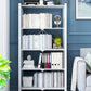 Industrial Folding Etagere Bookshelf Metal Open Bookshelf with Caster Wheels Clearhalo 'Bookcases' 'furn' 'furn_bookcases' 'Furniture' 'furniture_bookcases' 'kitchen' 'kitchen_bookcases' 'Living Room Furniture' 'Office Furniture' 4844618