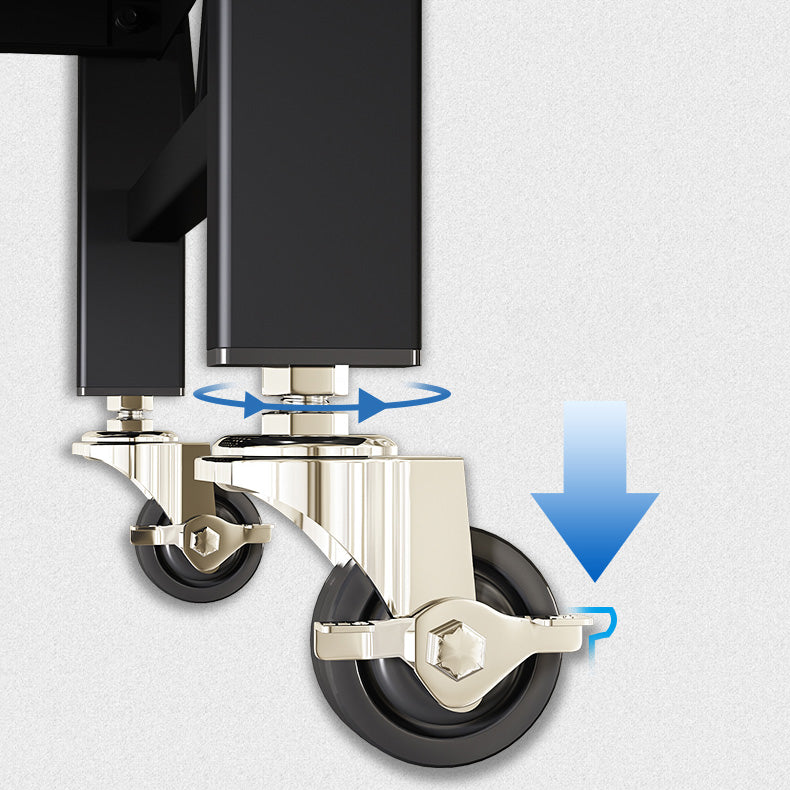 Industrial Folding Etagere Bookshelf Metal Open Bookshelf with Caster Wheels Clearhalo 'Bookcases' 'furn' 'furn_bookcases' 'Furniture' 'furniture_bookcases' 'kitchen' 'kitchen_bookcases' 'Living Room Furniture' 'Office Furniture' 4844625