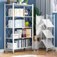 Industrial Folding Etagere Bookshelf Metal Open Bookshelf with Caster Wheels Clearhalo 'Bookcases' 'furn' 'furn_bookcases' 'Furniture' 'furniture_bookcases' 'kitchen' 'kitchen_bookcases' 'Living Room Furniture' 'Office Furniture' 4844629