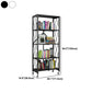 Industrial Folding Etagere Bookshelf Metal Open Bookshelf with Caster Wheels Clearhalo 'Bookcases' 'furn' 'furn_bookcases' 'Furniture' 'furniture_bookcases' 'kitchen' 'kitchen_bookcases' 'Living Room Furniture' 'Office Furniture' 4844652