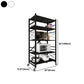 Industrial Folding Etagere Bookshelf Metal Open Bookshelf with Caster Wheels Clearhalo 'Bookcases' 'furn' 'furn_bookcases' 'Furniture' 'furniture_bookcases' 'kitchen' 'kitchen_bookcases' 'Living Room Furniture' 'Office Furniture' 4844656