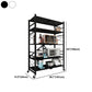 Industrial Folding Etagere Bookshelf Metal Open Bookshelf with Caster Wheels Clearhalo 'Bookcases' 'furn' 'furn_bookcases' 'Furniture' 'furniture_bookcases' 'kitchen' 'kitchen_bookcases' 'Living Room Furniture' 'Office Furniture' 4844658