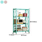 Industrial Folding Etagere Bookshelf Metal Open Bookshelf with Caster Wheels Clearhalo 'Bookcases' 'furn' 'furn_bookcases' 'Furniture' 'furniture_bookcases' 'kitchen' 'kitchen_bookcases' 'Living Room Furniture' 'Office Furniture' 4844659