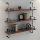 Metal Bookshelf Industrial Style Wall Mounted Bookcase for Home Office 39.4"L x 9.8"W x 42.5"H Clearhalo 'Bookcases' 'furn' 'furn_bookcases' 'Furniture' 'furniture_bookcases' 'kitchen' 'kitchen_bookcases' 'Living Room Furniture' 'Office Furniture' 4844662
