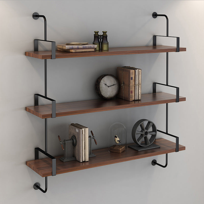 Metal Bookshelf Industrial Style Wall Mounted Bookcase for Home Office 39.4"L x 9.8"W x 42.5"H Clearhalo 'Bookcases' 'furn' 'furn_bookcases' 'Furniture' 'furniture_bookcases' 'kitchen' 'kitchen_bookcases' 'Living Room Furniture' 'Office Furniture' 4844662