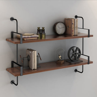 Metal Bookshelf Industrial Style Wall Mounted Bookcase for Home Office 39.4"L x 9.8"W x 29.5"H Clearhalo 'Bookcases' 'furn' 'furn_bookcases' 'Furniture' 'furniture_bookcases' 'kitchen' 'kitchen_bookcases' 'Living Room Furniture' 'Office Furniture' 4844665
