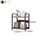 Industrial Etagere Bookshelf Steel Frame Manufactured Wood Shelf with Caster Wheels Clearhalo 'Bookcases' 'Furniture' 'furniture_bookcases' 'kitchen' 'kitchen_bookcases' 'Living Room Furniture' 'Office Furniture' 4844698