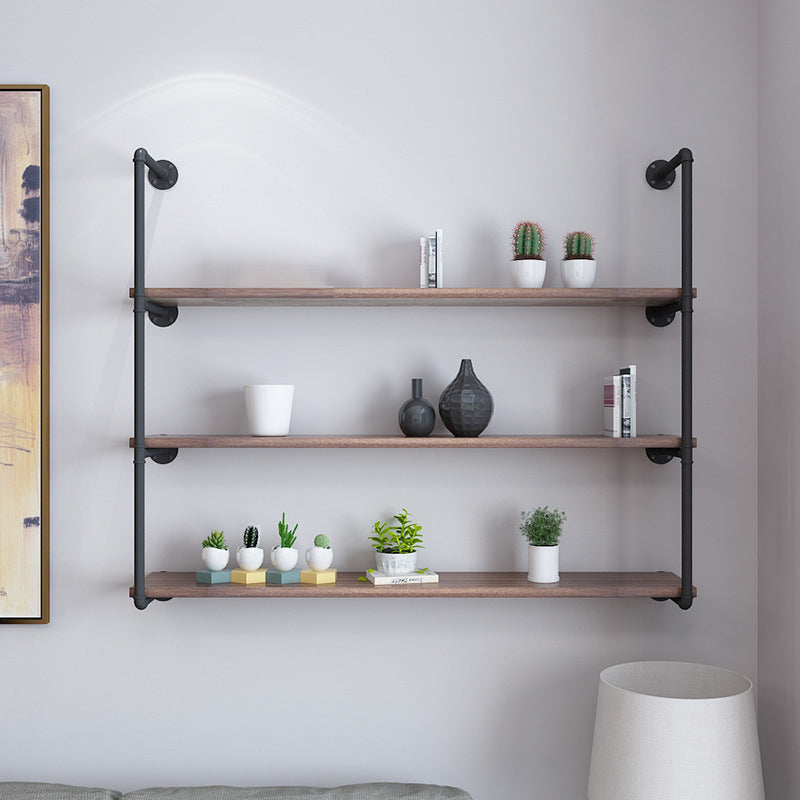 Wall Mounted Bookshelf Industrial Style Solid Wood Bookcase for Home Office Clearhalo 'Bookcases' 'furn' 'furn_bookcases' 'Furniture' 'furniture_bookcases' 'kitchen' 'kitchen_bookcases' 'Living Room Furniture' 'Office Furniture' 4844704