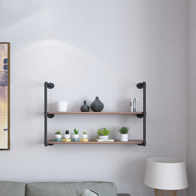 Wall Mounted Bookshelf Industrial Style Solid Wood Bookcase for Home Office Clearhalo 'Bookcases' 'furn' 'furn_bookcases' 'Furniture' 'furniture_bookcases' 'kitchen' 'kitchen_bookcases' 'Living Room Furniture' 'Office Furniture' 4844712
