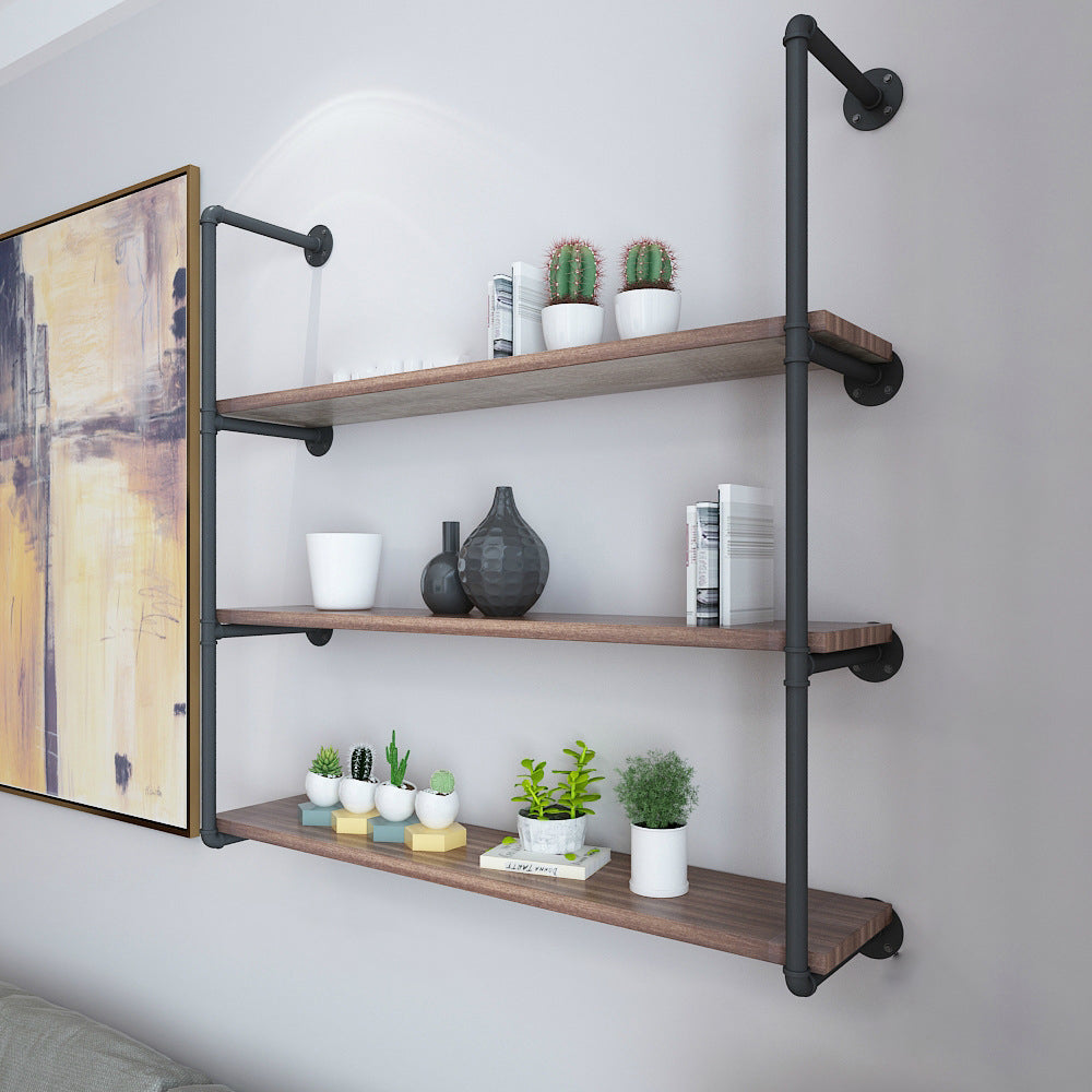 Wall Mounted Bookshelf Industrial Style Solid Wood Bookcase for Home Office 39"L x 8"W x 35"H Clearhalo 'Bookcases' 'furn' 'furn_bookcases' 'Furniture' 'furniture_bookcases' 'kitchen' 'kitchen_bookcases' 'Living Room Furniture' 'Office Furniture' 4844716