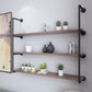 Wall Mounted Bookshelf Industrial Style Solid Wood Bookcase for Home Office 47"L x 8"W x 35"H Clearhalo 'Bookcases' 'furn' 'furn_bookcases' 'Furniture' 'furniture_bookcases' 'kitchen' 'kitchen_bookcases' 'Living Room Furniture' 'Office Furniture' 4844717