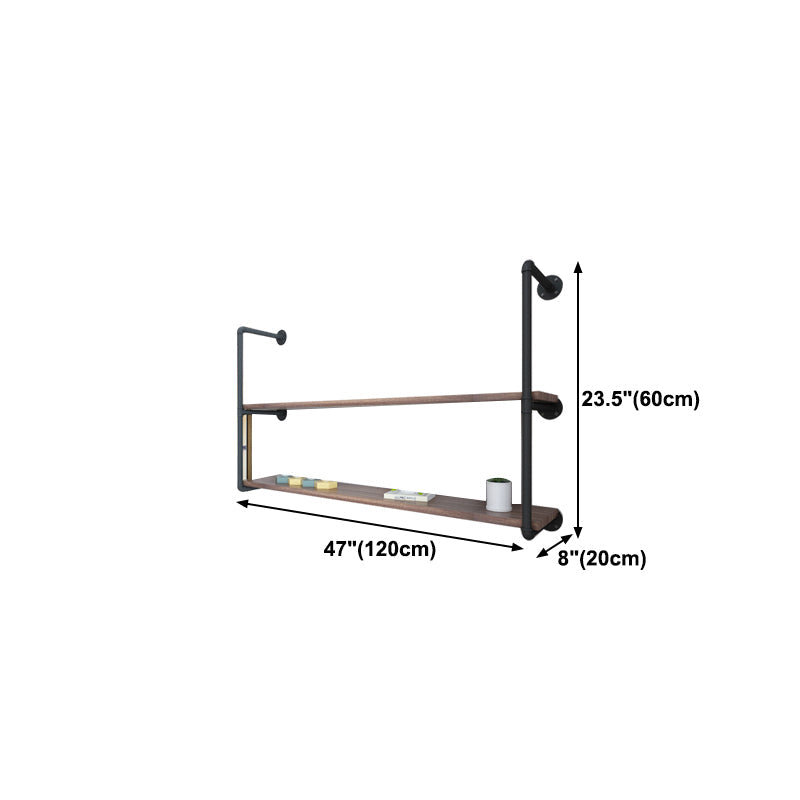 Wall Mounted Bookshelf Industrial Style Solid Wood Bookcase for Home Office Clearhalo 'Bookcases' 'furn' 'furn_bookcases' 'Furniture' 'furniture_bookcases' 'kitchen' 'kitchen_bookcases' 'Living Room Furniture' 'Office Furniture' 4844724