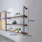 Wall Mounted Bookshelf Industrial Style Solid Wood Bookcase for Home Office Clearhalo 'Bookcases' 'furn' 'furn_bookcases' 'Furniture' 'furniture_bookcases' 'kitchen' 'kitchen_bookcases' 'Living Room Furniture' 'Office Furniture' 4844726