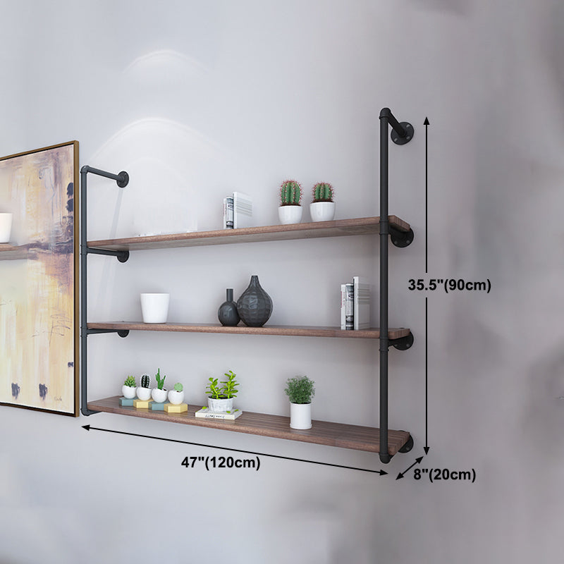 Wall Mounted Bookshelf Industrial Style Solid Wood Bookcase for Home Office Clearhalo 'Bookcases' 'furn' 'furn_bookcases' 'Furniture' 'furniture_bookcases' 'kitchen' 'kitchen_bookcases' 'Living Room Furniture' 'Office Furniture' 4844727