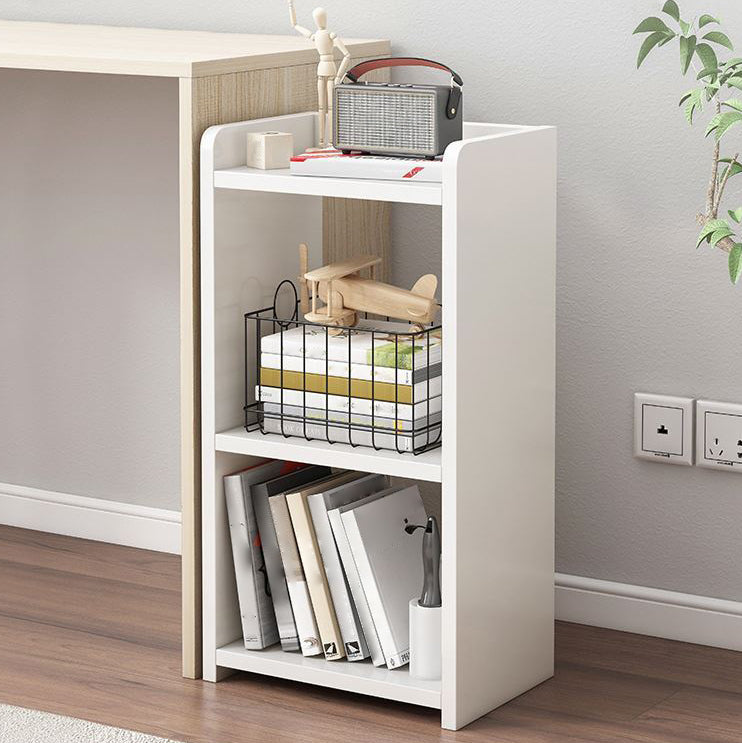 Scandinavian Style Bookshelf Open Back Bookcase for Home Office Study Room White 11.8"L x 9.4"W x 25.6"H Clearhalo 'Bookcases' 'Furniture' 'furniture_bookcases' 'kitchen' 'kitchen_bookcases' 'Living Room Furniture' 'Office Furniture' 4844732