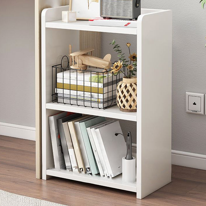 Scandinavian Style Bookshelf Open Back Bookcase for Home Office Study Room White 17.7"L x 9.4"W x 25.6"H Clearhalo 'Bookcases' 'Furniture' 'furniture_bookcases' 'kitchen' 'kitchen_bookcases' 'Living Room Furniture' 'Office Furniture' 4844735