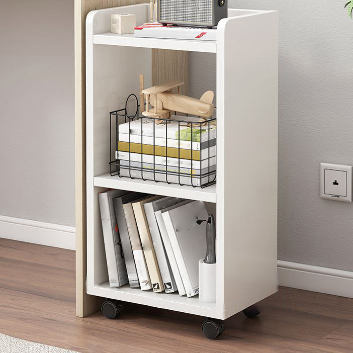 Scandinavian Style Bookshelf Open Back Bookcase for Home Office Study Room White 11.8"L x 9.4"W x 26"H Clearhalo 'Bookcases' 'Furniture' 'furniture_bookcases' 'kitchen' 'kitchen_bookcases' 'Living Room Furniture' 'Office Furniture' 4844736