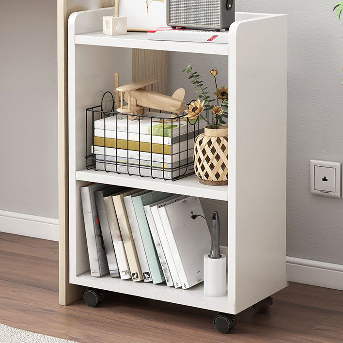 Scandinavian Style Bookshelf Open Back Bookcase for Home Office Study Room White 17.7"L x 9.4"W x 26"H Clearhalo 'Bookcases' 'Furniture' 'furniture_bookcases' 'kitchen' 'kitchen_bookcases' 'Living Room Furniture' 'Office Furniture' 4844738