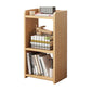 Scandinavian Style Bookshelf Open Back Bookcase for Home Office Study Room Natural 11.8"L x 9.4"W x 25.6"H Clearhalo 'Bookcases' 'Furniture' 'furniture_bookcases' 'kitchen' 'kitchen_bookcases' 'Living Room Furniture' 'Office Furniture' 4844747