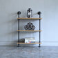 Wall Unit and Etagere Bookshelf Industrial Black Iron Frame and Pine Wood Shelf Etagere 24"L x 8"W x 35"H Clearhalo 'Bookcases' 'furn' 'furn_bookcases' 'Furniture' 'furniture_bookcases' 'kitchen' 'kitchen_bookcases' 'Living Room Furniture' 'Office Furniture' 4844762