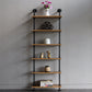 Wall Unit and Etagere Bookshelf Industrial Black Iron Frame and Pine Wood Shelf Clearhalo 'Bookcases' 'furn' 'furn_bookcases' 'Furniture' 'furniture_bookcases' 'kitchen' 'kitchen_bookcases' 'Living Room Furniture' 'Office Furniture' 4844763