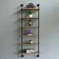 Wall Unit and Etagere Bookshelf Industrial Black Iron Frame and Pine Wood Shelf Wall Unit 23.6"L x 7.9"W x 70.9"H Clearhalo 'Bookcases' 'furn' 'furn_bookcases' 'Furniture' 'furniture_bookcases' 'kitchen' 'kitchen_bookcases' 'Living Room Furniture' 'Office Furniture' 4844778