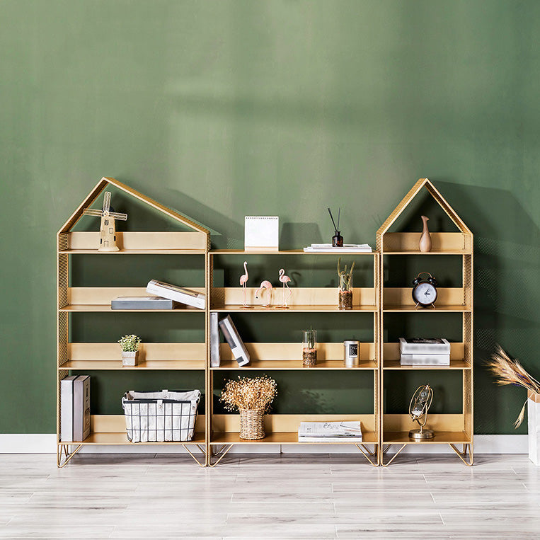 Scandinavian Metal Geometric Bookshelf Vertical Open Iron Bookshelf Clearhalo 'Bookcases' 'furn' 'furn_bookcases' 'Furniture' 'furniture_bookcases' 'kitchen' 'kitchen_bookcases' 'Living Room Furniture' 'Office Furniture' 4844791