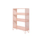 Scandinavian Metal Geometric Bookshelf Vertical Open Iron Bookshelf 29.9"L x 9.1"W x 37.4"H Pink Clearhalo 'Bookcases' 'furn' 'furn_bookcases' 'Furniture' 'furniture_bookcases' 'kitchen' 'kitchen_bookcases' 'Living Room Furniture' 'Office Furniture' 4844796