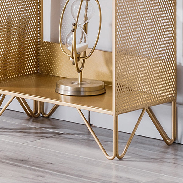 Scandinavian Metal Geometric Bookshelf Vertical Open Iron Bookshelf Clearhalo 'Bookcases' 'furn' 'furn_bookcases' 'Furniture' 'furniture_bookcases' 'kitchen' 'kitchen_bookcases' 'Living Room Furniture' 'Office Furniture' 4844802