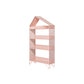 Scandinavian Metal Geometric Bookshelf Vertical Open Iron Bookshelf 26"L x 9.1"W x 50.4"H Pink Clearhalo 'Bookcases' 'furn' 'furn_bookcases' 'Furniture' 'furniture_bookcases' 'kitchen' 'kitchen_bookcases' 'Living Room Furniture' 'Office Furniture' 4844803