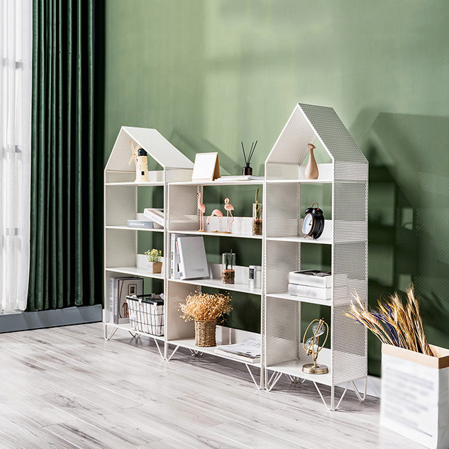 Scandinavian Metal Geometric Bookshelf Vertical Open Iron Bookshelf Clearhalo 'Bookcases' 'furn' 'furn_bookcases' 'Furniture' 'furniture_bookcases' 'kitchen' 'kitchen_bookcases' 'Living Room Furniture' 'Office Furniture' 4844804