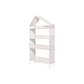 Scandinavian Metal Geometric Bookshelf Vertical Open Iron Bookshelf 26"L x 9.1"W x 50.4"H White Clearhalo 'Bookcases' 'furn' 'furn_bookcases' 'Furniture' 'furniture_bookcases' 'kitchen' 'kitchen_bookcases' 'Living Room Furniture' 'Office Furniture' 4844805