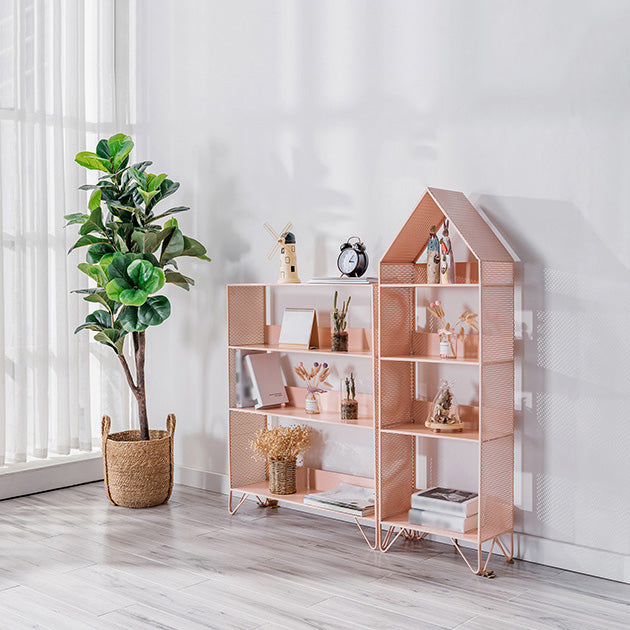Scandinavian Metal Geometric Bookshelf Vertical Open Iron Bookshelf Clearhalo 'Bookcases' 'furn' 'furn_bookcases' 'Furniture' 'furniture_bookcases' 'kitchen' 'kitchen_bookcases' 'Living Room Furniture' 'Office Furniture' 4844806