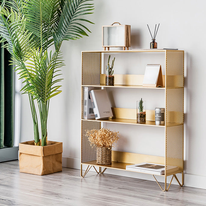 Scandinavian Metal Geometric Bookshelf Vertical Open Iron Bookshelf Clearhalo 'Bookcases' 'furn' 'furn_bookcases' 'Furniture' 'furniture_bookcases' 'kitchen' 'kitchen_bookcases' 'Living Room Furniture' 'Office Furniture' 4844808
