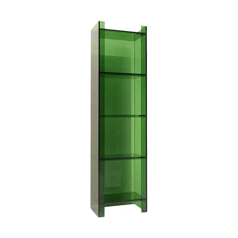 Scandinavian Style Bookshelf 9.84"W Closed Back Bookcase for Home Office Study Room 15.7"L x 9.8"W x 59.8"H Green Clearhalo 'Bookcases' 'furn' 'furn_bookcases' 'Furniture' 'furniture_bookcases' 'kitchen' 'kitchen_bookcases' 'Living Room Furniture' 'Office Furniture' 4844815