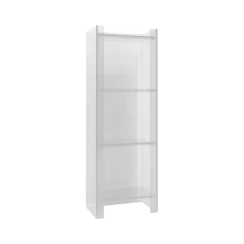 Scandinavian Style Bookshelf 9.84"W Closed Back Bookcase for Home Office Study Room 15.7"L x 9.8"W x 46.5"H Clear Clearhalo 'Bookcases' 'furn' 'furn_bookcases' 'Furniture' 'furniture_bookcases' 'kitchen' 'kitchen_bookcases' 'Living Room Furniture' 'Office Furniture' 4844823
