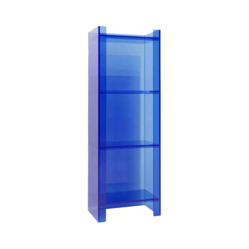 Scandinavian Style Bookshelf 9.84"W Closed Back Bookcase for Home Office Study Room 15.7"L x 9.8"W x 46.5"H Blue Clearhalo 'Bookcases' 'furn' 'furn_bookcases' 'Furniture' 'furniture_bookcases' 'kitchen' 'kitchen_bookcases' 'Living Room Furniture' 'Office Furniture' 4844826