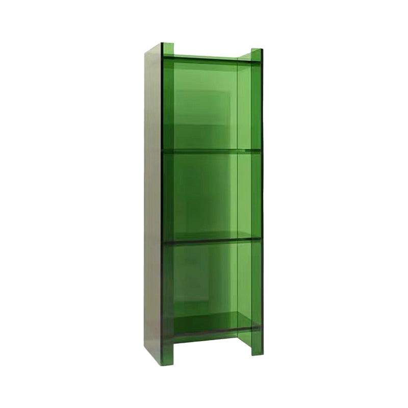 Scandinavian Style Bookshelf 9.84"W Closed Back Bookcase for Home Office Study Room 15.7"L x 9.8"W x 46.5"H Green Clearhalo 'Bookcases' 'furn' 'furn_bookcases' 'Furniture' 'furniture_bookcases' 'kitchen' 'kitchen_bookcases' 'Living Room Furniture' 'Office Furniture' 4844829