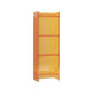 Scandinavian Style Bookshelf 9.84"W Closed Back Bookcase for Home Office Study Room 15.7"L x 9.8"W x 46.5"H Orange Clearhalo 'Bookcases' 'furn' 'furn_bookcases' 'Furniture' 'furniture_bookcases' 'kitchen' 'kitchen_bookcases' 'Living Room Furniture' 'Office Furniture' 4844830