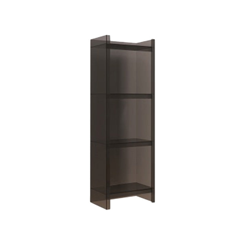 Scandinavian Style Bookshelf 9.84"W Closed Back Bookcase for Home Office Study Room 15.7"L x 9.8"W x 46.5"H Black Clearhalo 'Bookcases' 'furn' 'furn_bookcases' 'Furniture' 'furniture_bookcases' 'kitchen' 'kitchen_bookcases' 'Living Room Furniture' 'Office Furniture' 4844835