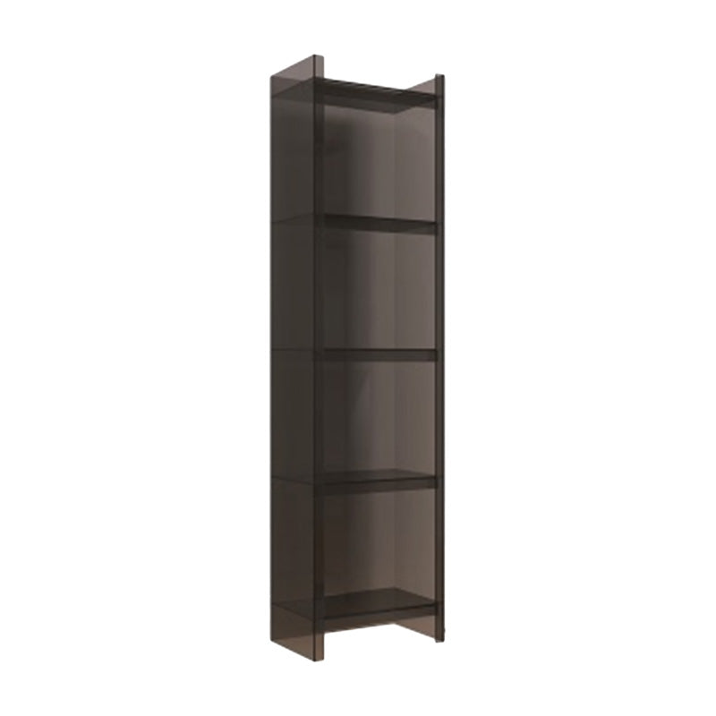 Scandinavian Style Bookshelf 9.84"W Closed Back Bookcase for Home Office Study Room 15.7"L x 9.8"W x 59.8"H Black Clearhalo 'Bookcases' 'furn' 'furn_bookcases' 'Furniture' 'furniture_bookcases' 'kitchen' 'kitchen_bookcases' 'Living Room Furniture' 'Office Furniture' 4844837