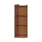Scandinavian Style Bookshelf 9.84"W Closed Back Bookcase for Home Office Study Room 15.7"L x 9.8"W x 46.5"H Coffee Clearhalo 'Bookcases' 'furn' 'furn_bookcases' 'Furniture' 'furniture_bookcases' 'kitchen' 'kitchen_bookcases' 'Living Room Furniture' 'Office Furniture' 4844839
