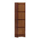 Scandinavian Style Bookshelf 9.84"W Closed Back Bookcase for Home Office Study Room 15.7"L x 9.8"W x 59.8"H Coffee Clearhalo 'Bookcases' 'furn' 'furn_bookcases' 'Furniture' 'furniture_bookcases' 'kitchen' 'kitchen_bookcases' 'Living Room Furniture' 'Office Furniture' 4844840