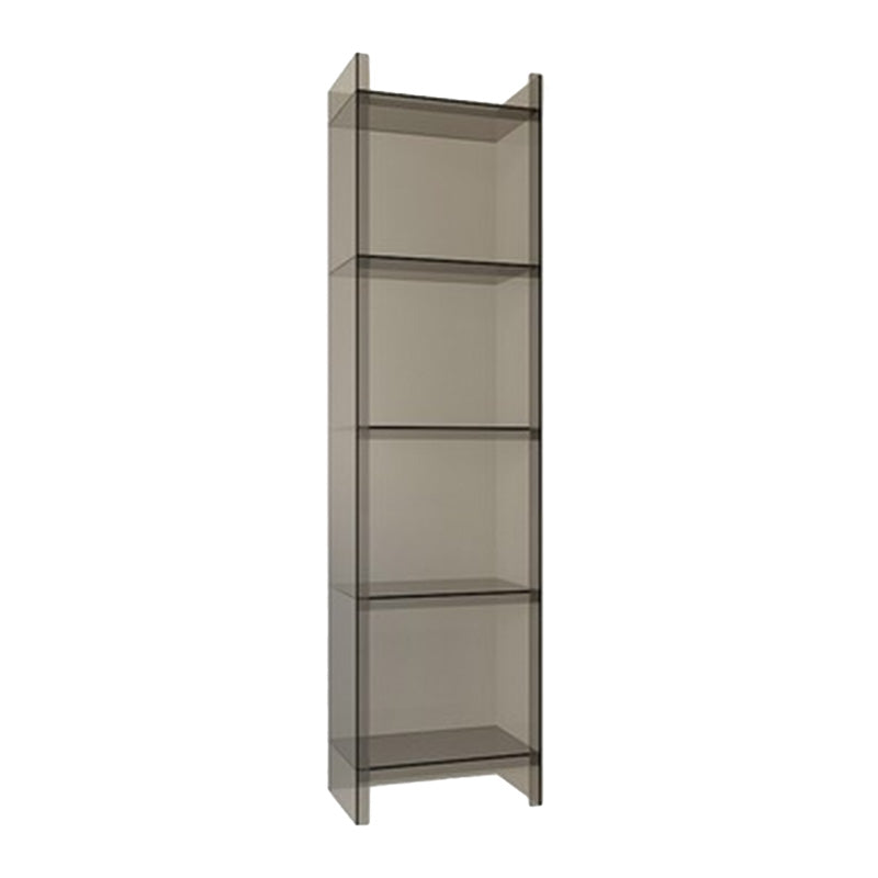 Scandinavian Style Bookshelf 9.84"W Closed Back Bookcase for Home Office Study Room 15.7"L x 9.8"W x 59.8"H Grey Clearhalo 'Bookcases' 'furn' 'furn_bookcases' 'Furniture' 'furniture_bookcases' 'kitchen' 'kitchen_bookcases' 'Living Room Furniture' 'Office Furniture' 4844844
