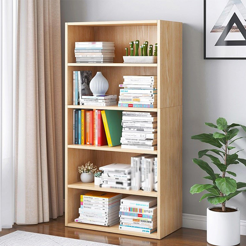 Manufactured Wood Standard Bookshelf Scandinavian Vertical Closed Back Bookshelf Natural 23.6"L x 9.4"W x 52"H Bookcases Clearhalo 'Bookcases' 'Furniture' 'furniture_bookcases' 'kitchen' 'kitchen_bookcases' 'Living Room Furniture' 'Office Furniture' 4844853