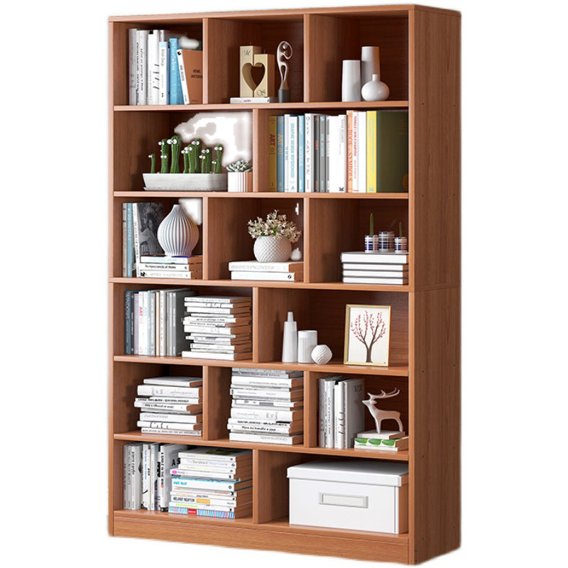 Manufactured Wood Standard Bookshelf Scandinavian Vertical Closed Back Bookshelf Clearhalo 'Bookcases' 'Furniture' 'furniture_bookcases' 'kitchen' 'kitchen_bookcases' 'Living Room Furniture' 'Office Furniture' 4844855