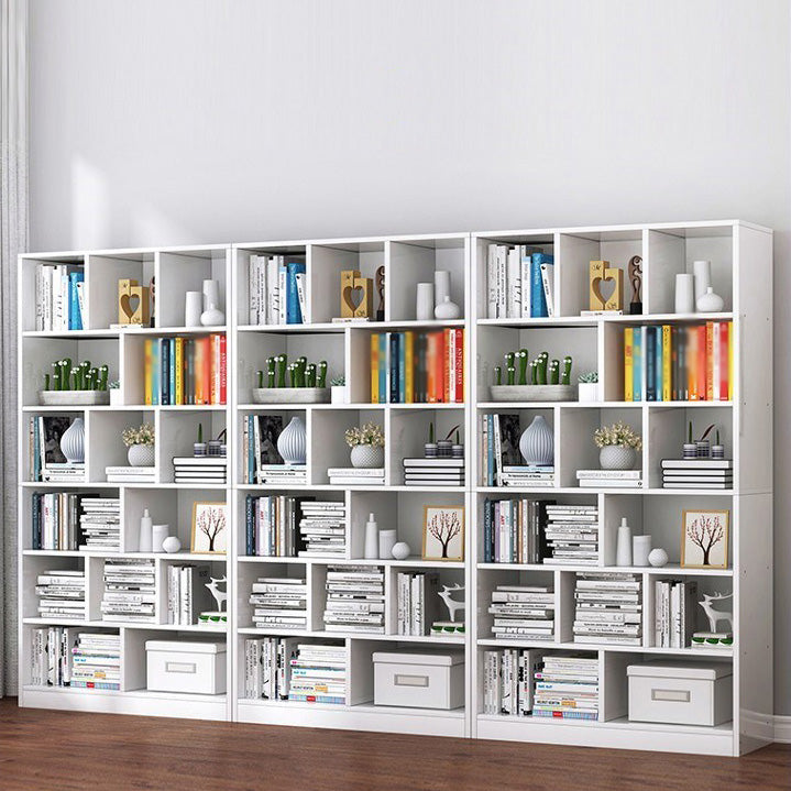Manufactured Wood Standard Bookshelf Scandinavian Vertical Closed Back Bookshelf Clearhalo 'Bookcases' 'Furniture' 'furniture_bookcases' 'kitchen' 'kitchen_bookcases' 'Living Room Furniture' 'Office Furniture' 4844866