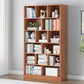 Manufactured Wood Standard Bookshelf Scandinavian Vertical Closed Back Bookshelf Red Brown 31.5"L x 9.4"W x 70.1"H Bookcases Clearhalo 'Bookcases' 'Furniture' 'furniture_bookcases' 'kitchen' 'kitchen_bookcases' 'Living Room Furniture' 'Office Furniture' 4844867