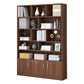 Manufactured Wood Standard Bookshelf Scandinavian Vertical Closed Back Bookshelf Brown 39.4"L x 9.4"W x 70.9"H Cabinets Clearhalo 'Bookcases' 'Furniture' 'furniture_bookcases' 'kitchen' 'kitchen_bookcases' 'Living Room Furniture' 'Office Furniture' 4844869